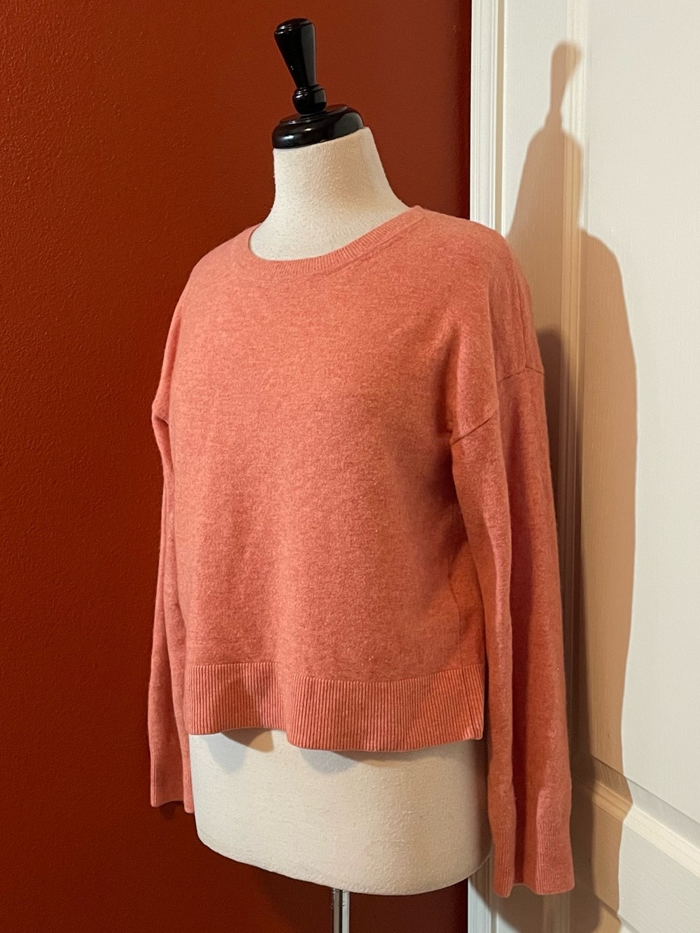 Samsoe Samsoe Women’s Suzie Coral Haze Crewneck‎ Soft 100% Wool Sweater